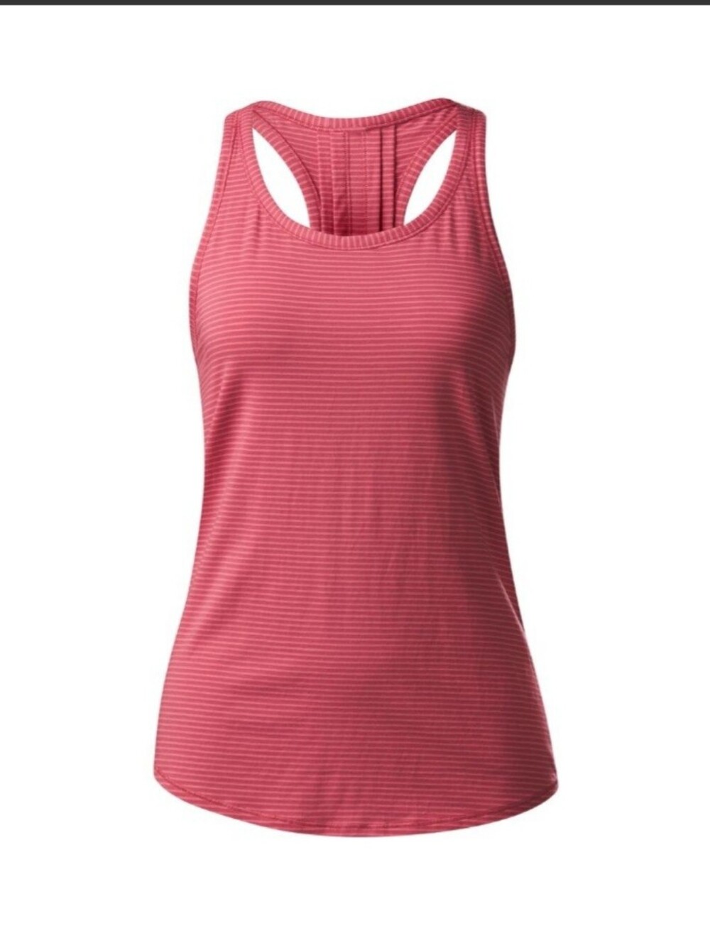 Lululemon Yogi Everyday Tank/Hyper Stripe Fireside Red Flash Light